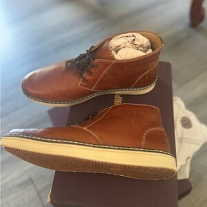 Johnston & Murphy Tan Full Grain Chukka Boots
